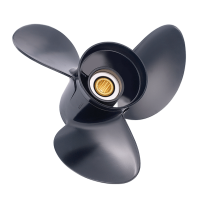 Amita 3 Aluminum Boat propeller for Mercury, Mariner, Force Outboard and Mercruiser Stern Drive - 25-70 HP - 3-1/4" Gearcase - 13 Tooth Spline & Thru Hub Exhaust - 1311-122-XX - Solas